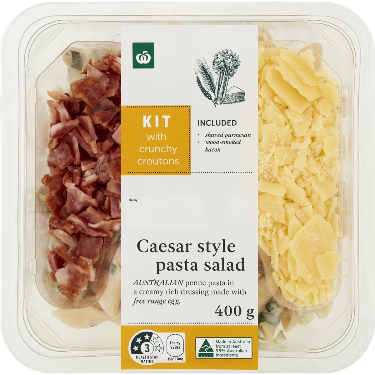 Woolworths Caesar Style Pasta Salad Kit 400g Woolworths 6133