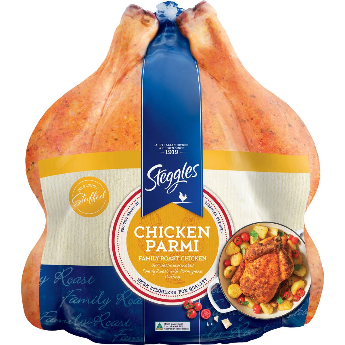 Steggles Family Roast Whole Chicken Parmi 2kg 2.9kg Woolworths