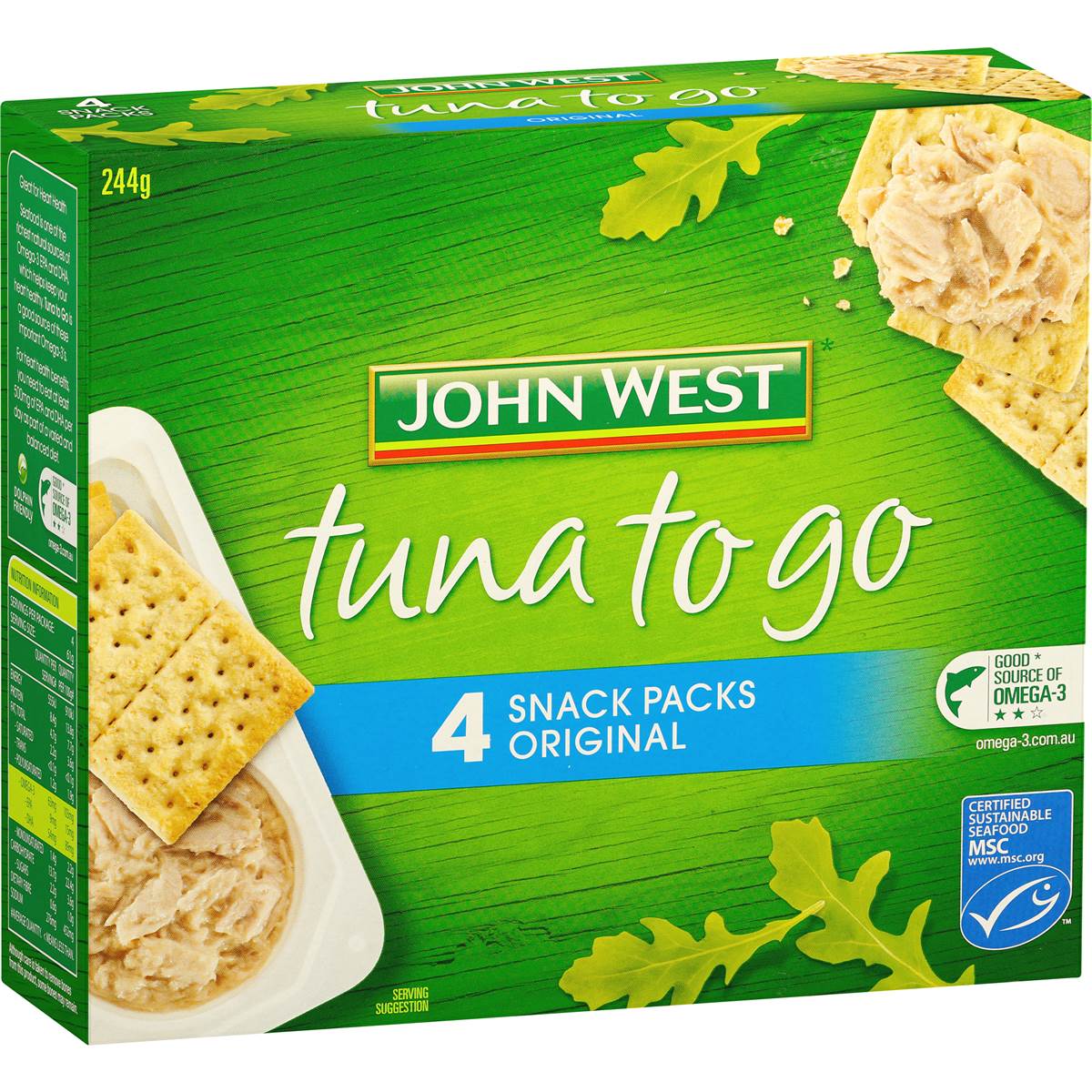 John West Tuna To Go Plain 244g Woolworths