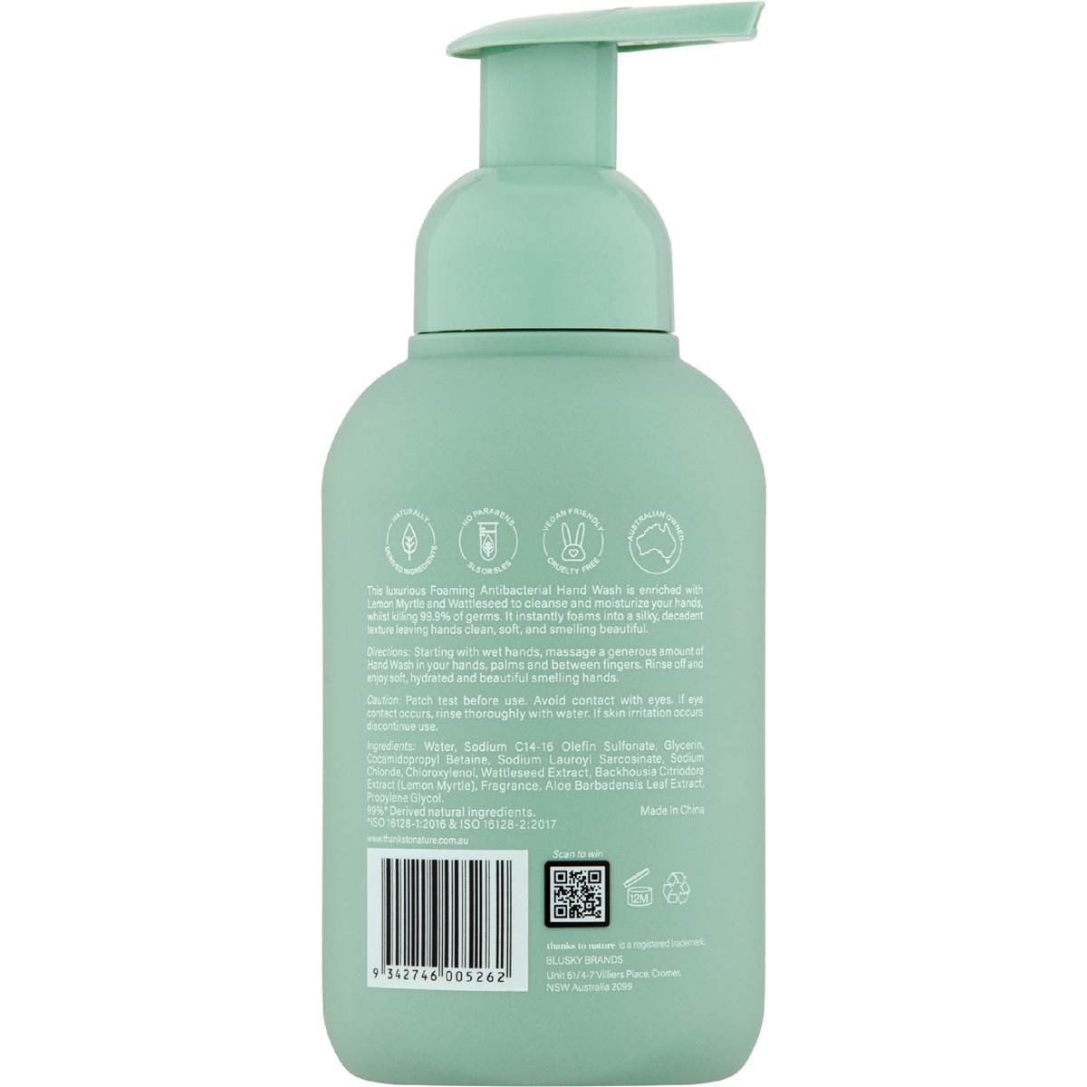 Thanks To Nature Foaming Antibacterial Hand Wash Revitalise 500ml