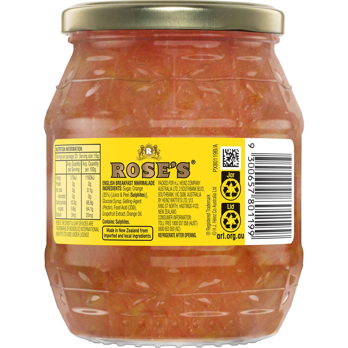 Rose's English Breakfast Marmalade 375g Woolworths