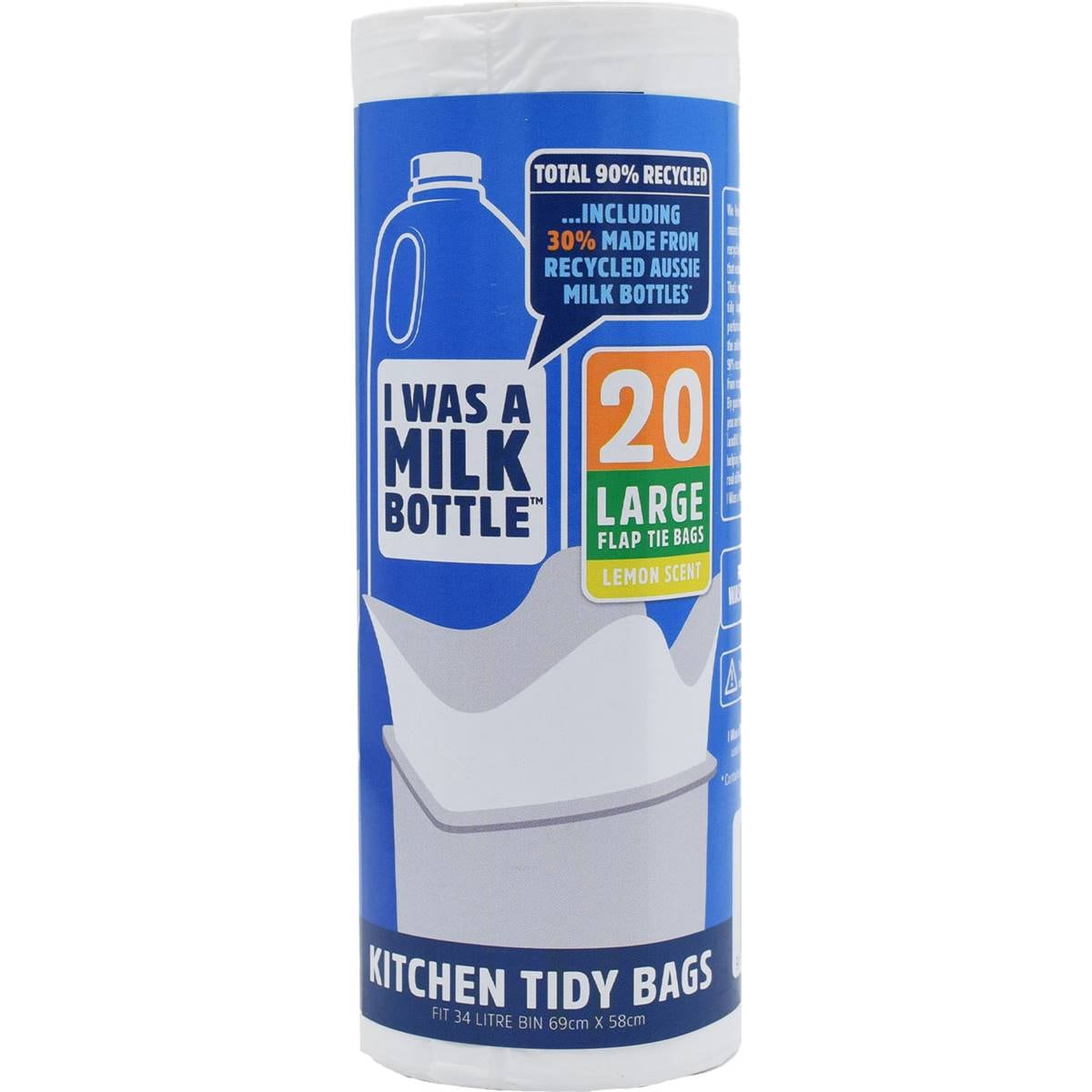 I Was A Milk Bottle Kitchen Tidy Bag Large Lemon Scented 20 Pack Woolworths