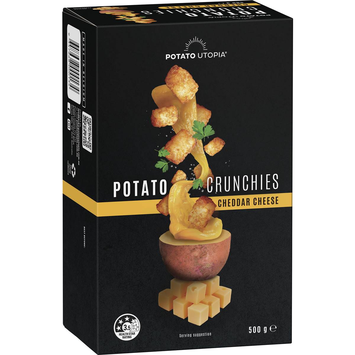 Potato Utopia Potato Crunchies Cheddar Cheese 500g Woolworths