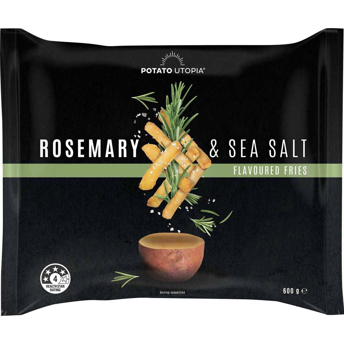 Potato Utopia Rosemary & Sea Salt Flavoured Fries 600g Woolworths
