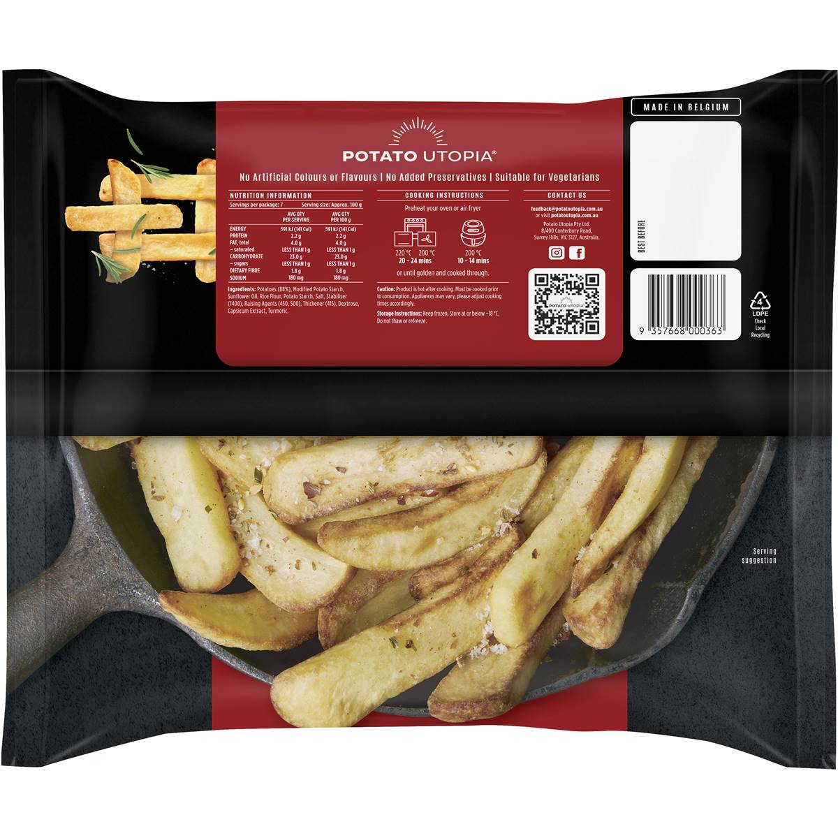 Potato Utopia Steakhouse Fries 700g Woolworths