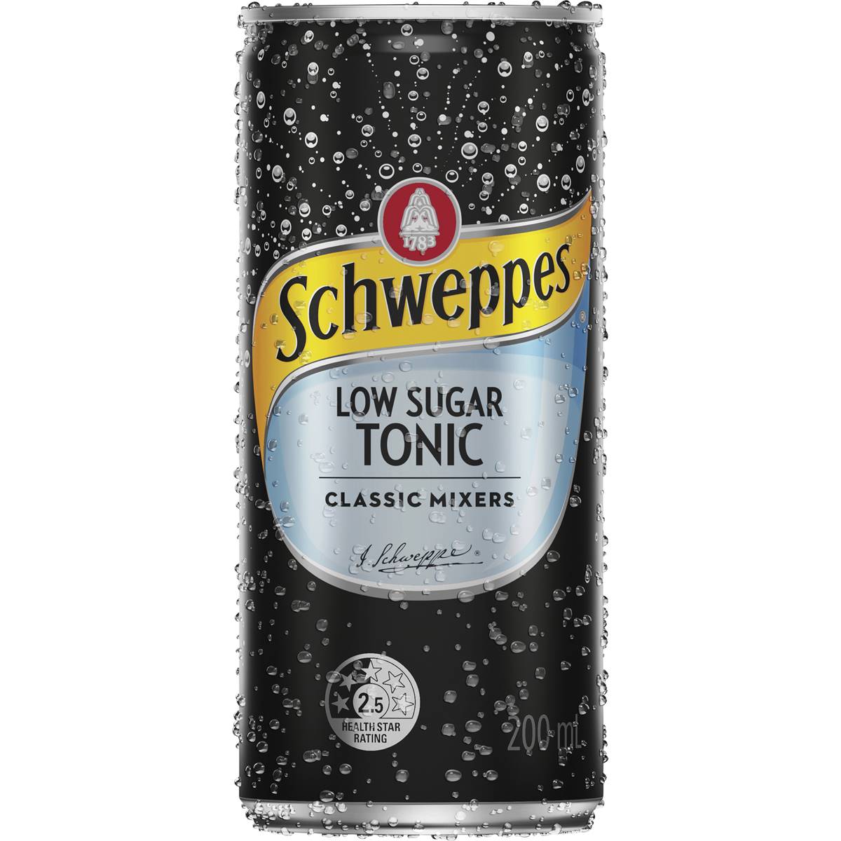 Schweppes Low Sugar Tonic Water Mini Cans Multipack 200ml X 6 Pack