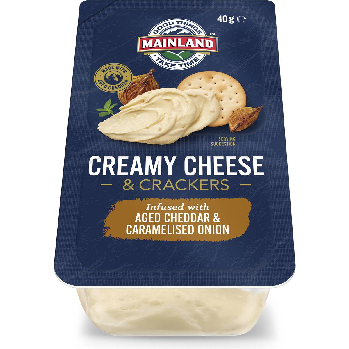 Mainland Creamy Cheese & Crackers Aged Cheddar & Caramelised Onion 40g ...