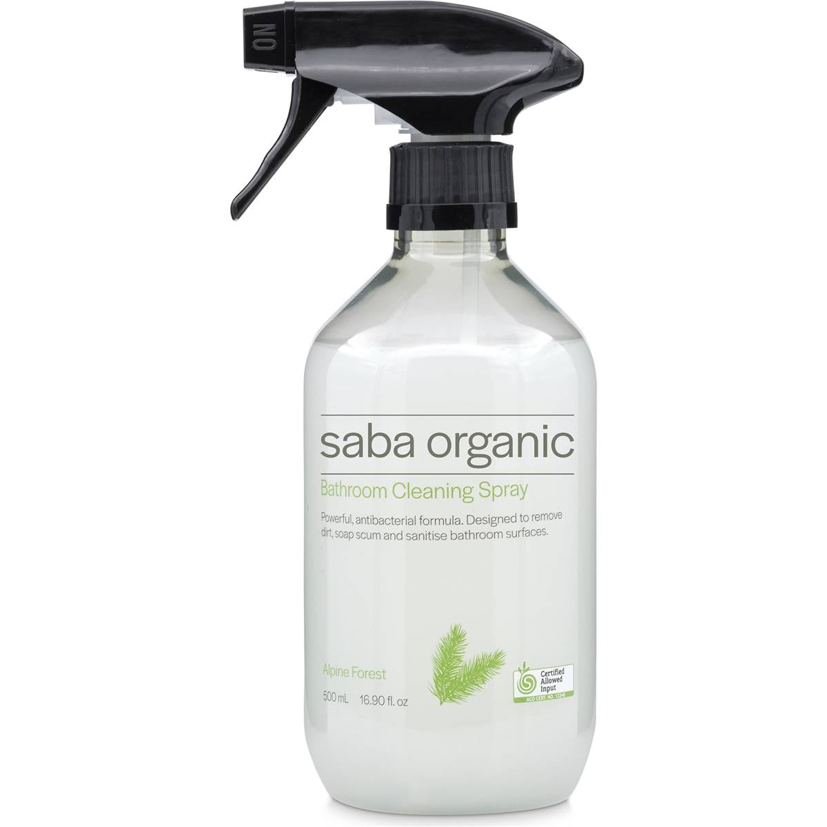 Saba Organics Bathroom Cleaning Spray Alpine Forest 500ml Woolworths