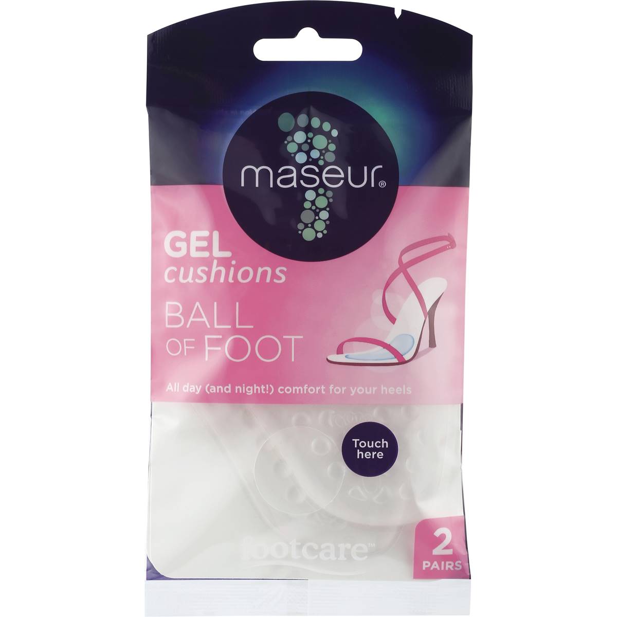 Maseur Gel Ball Of Foot Cushion Footcare 2pairs Woolworths