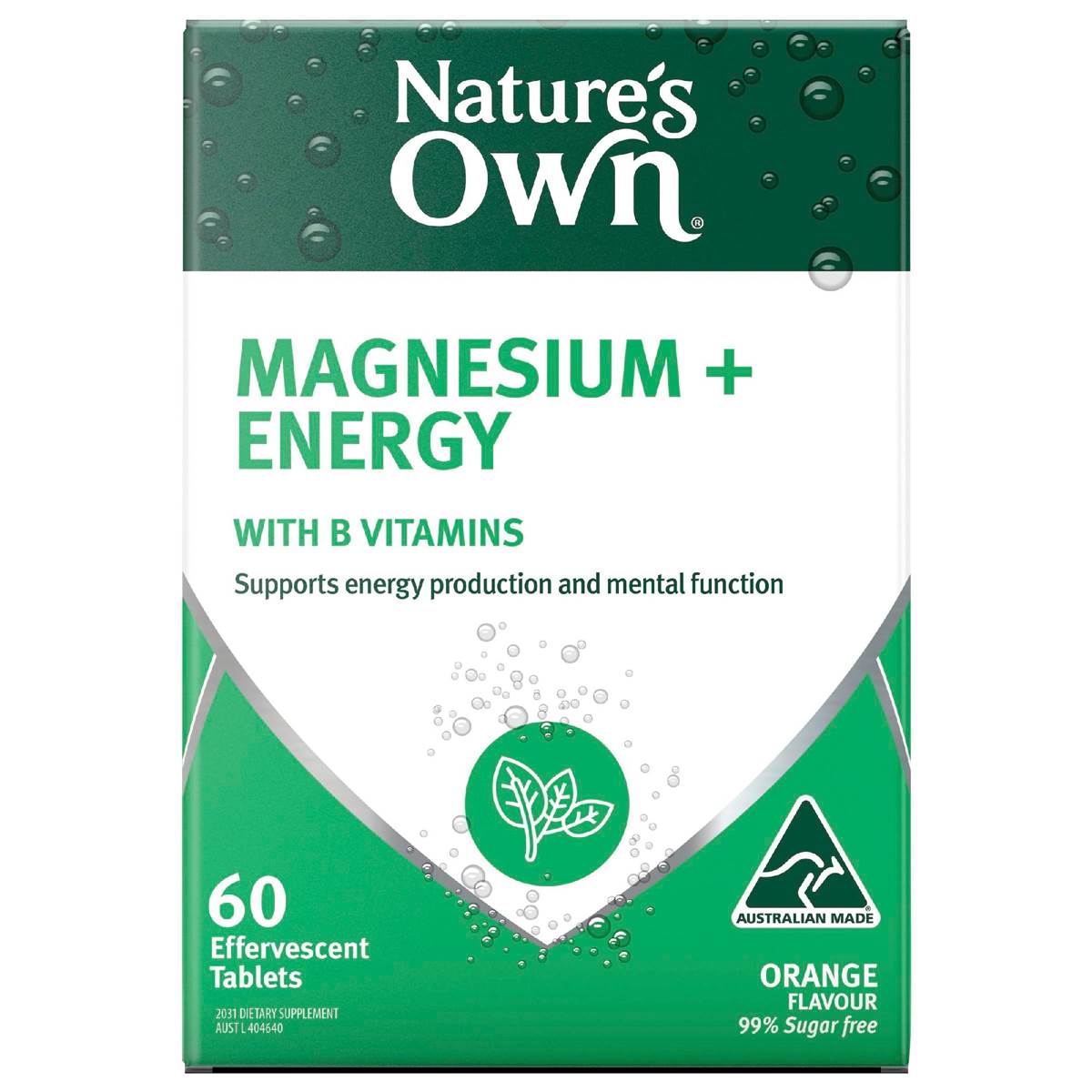 Nature's Own Magnesium+ Energy Effervescent With B Vitamins & Caffeine