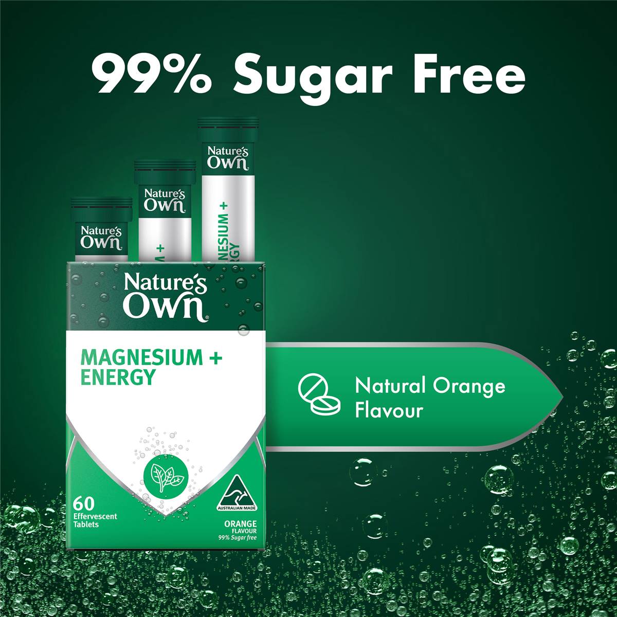 Nature's Own Magnesium+ Energy Effervescent With B Vitamins & Caffeine