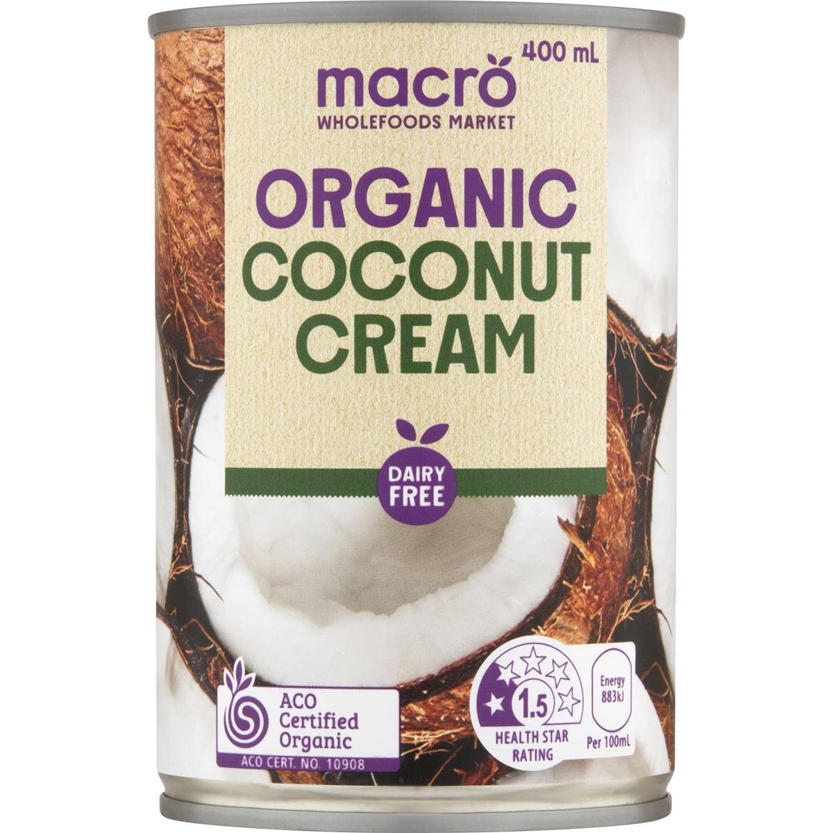 Macro Organic Coconut Cream 400ml Woolworths