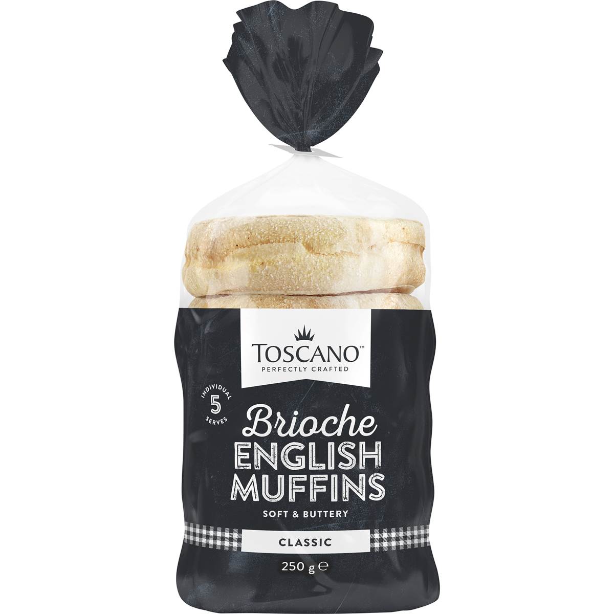 Toscano Brioche English Muffins Classic 5 Pack Woolworths