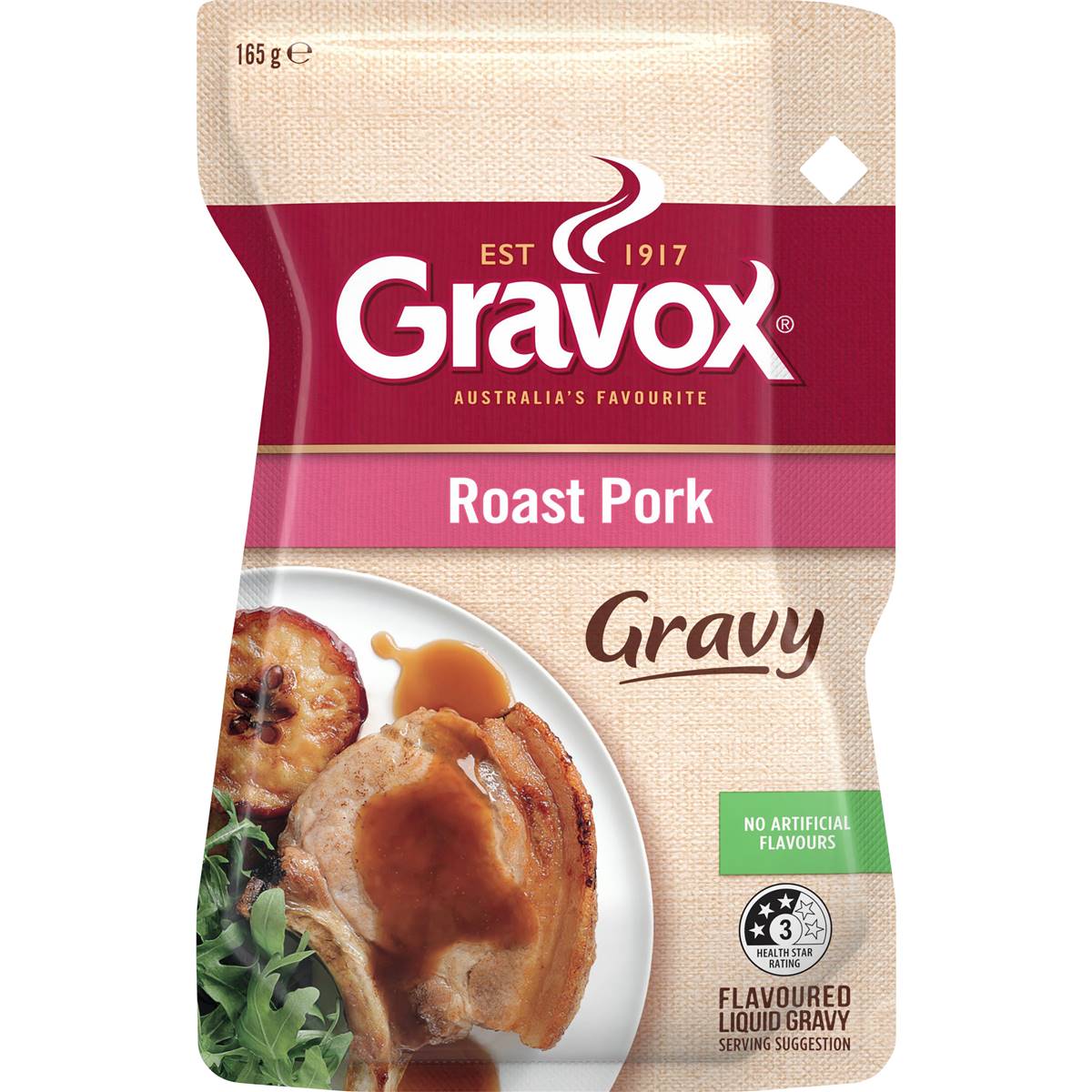Gravox Roast Pork Liquid Gravy Pouch 165g Woolworths
