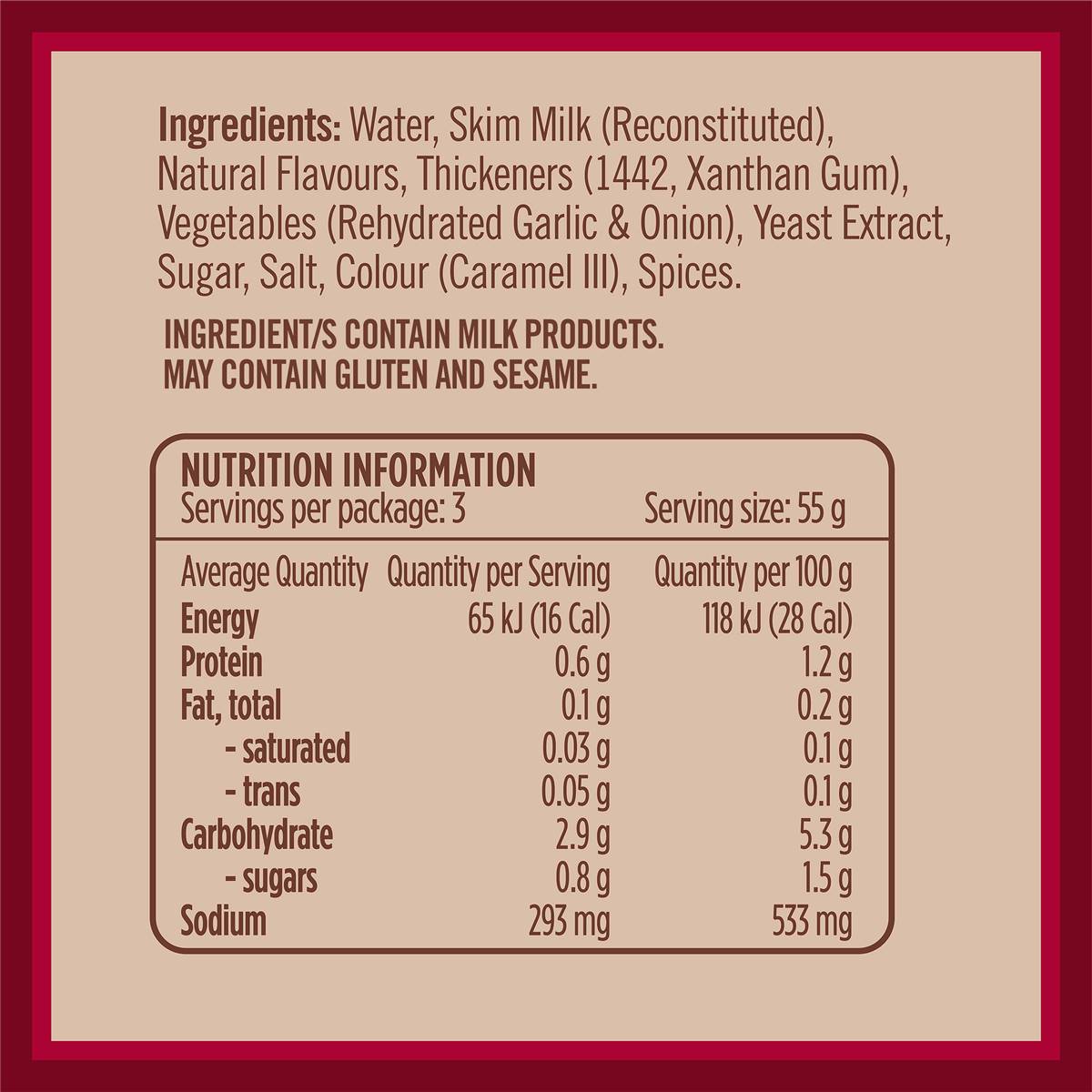 Gravox Roast Pork Liquid Gravy Pouch 165g Woolworths