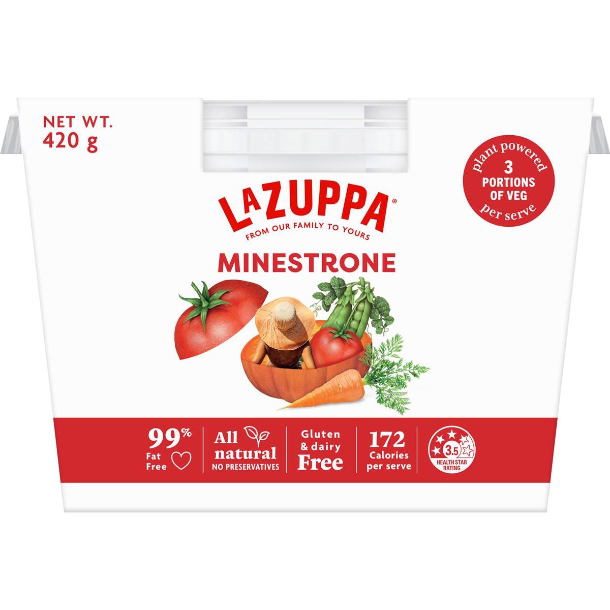 La Zuppa Microwave Soup Minestrone 420g Woolworths