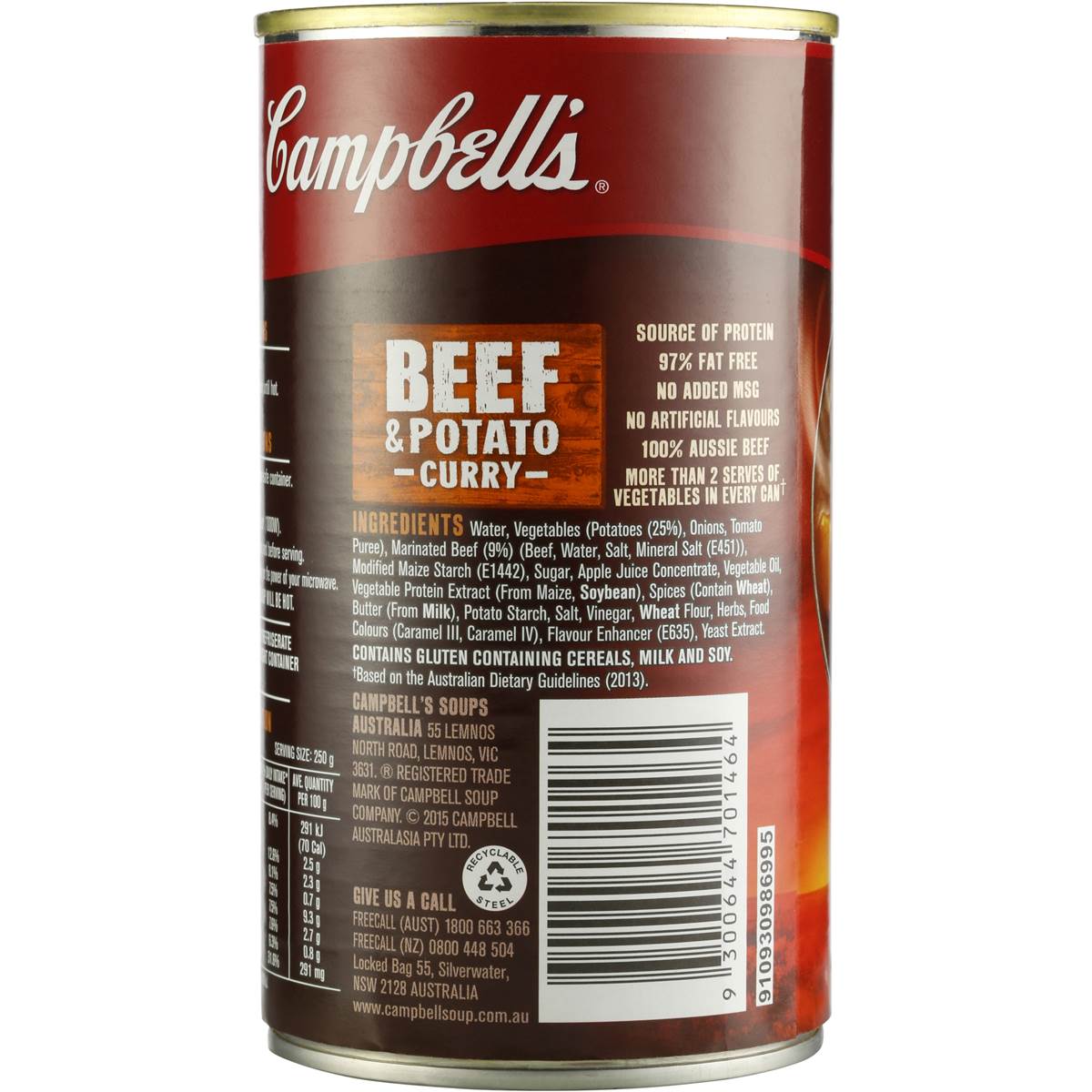 Campbells Chunky Canned Soup Beef And Potato Curry 505g Woolworths 1401