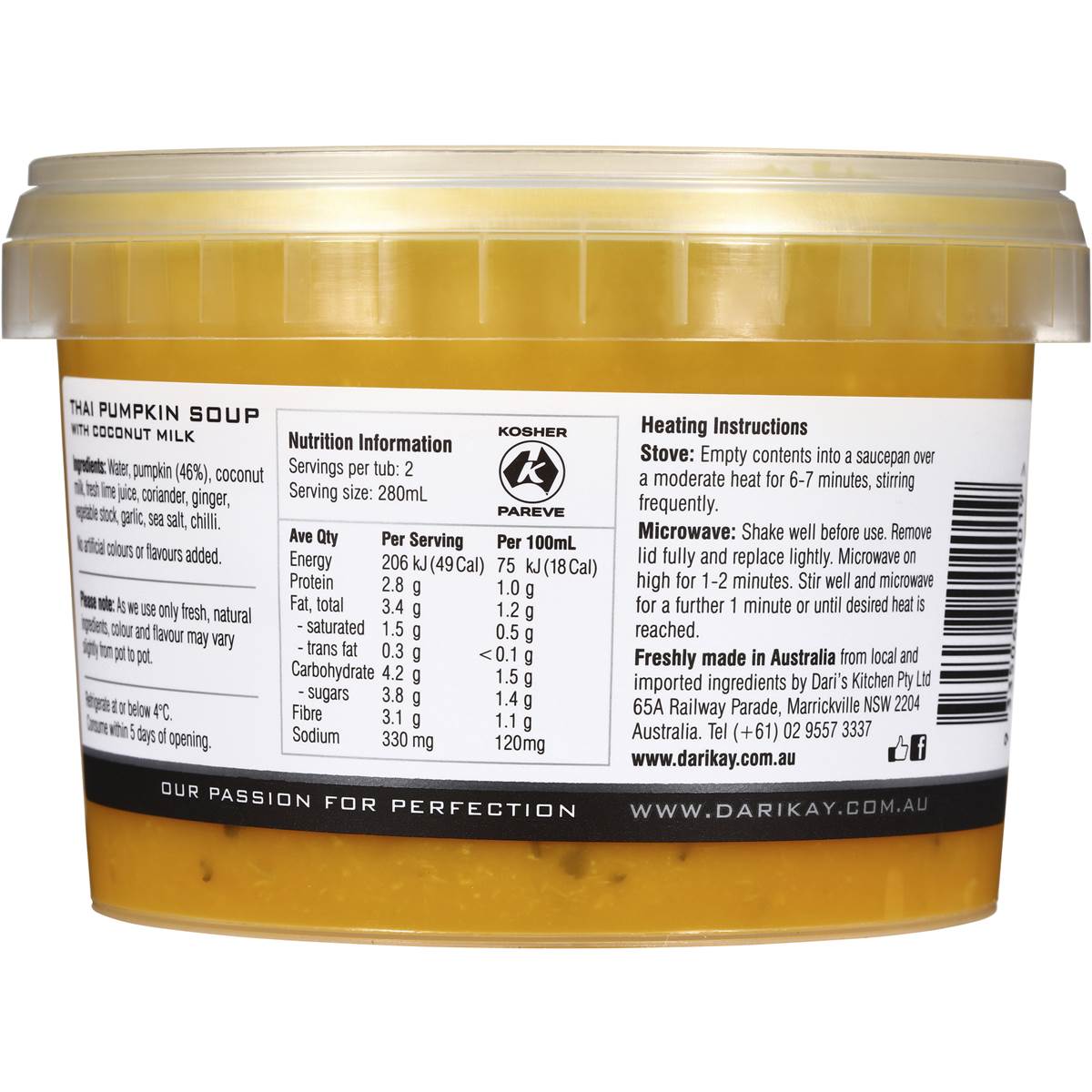 Darikay Thai Pumpkin Soup 560g Woolworths