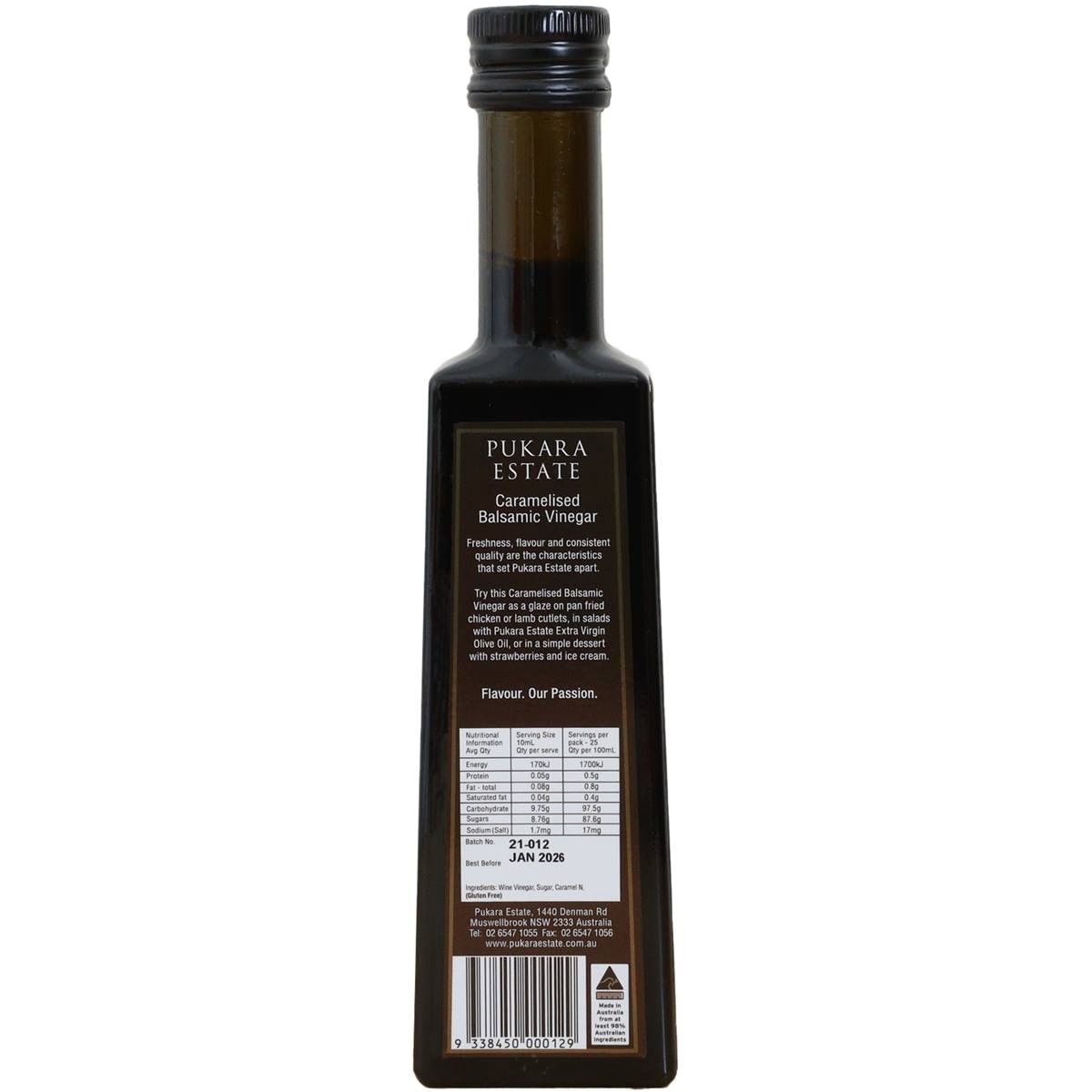 Pukara Estate Balsamic Vinegar Caramelised Balsamic Vinegar 250ml ...