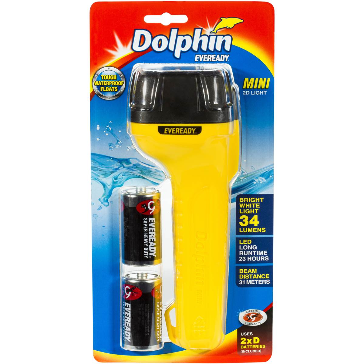 Eveready Dolphin Mini 2d Torch Each Woolworths