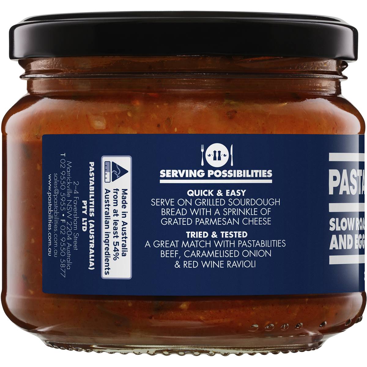 Pastabilities Slow Roasted Capsicum & Eggplant Sauce 300ml Woolworths