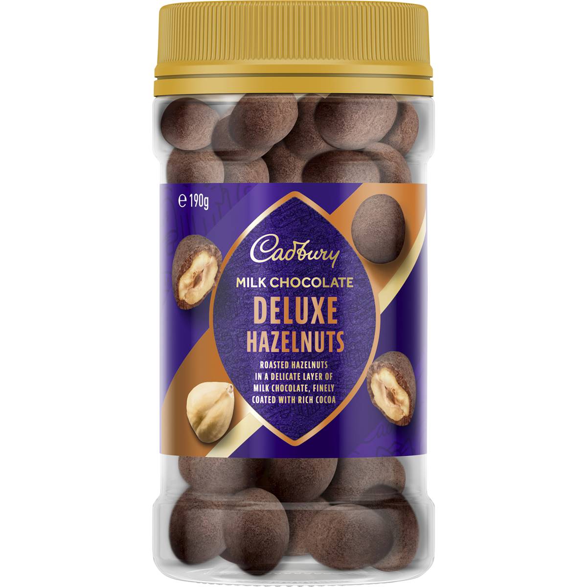 Cadbury Chocolate Coated Deluxe Hazelnuts 190g | Woolworths