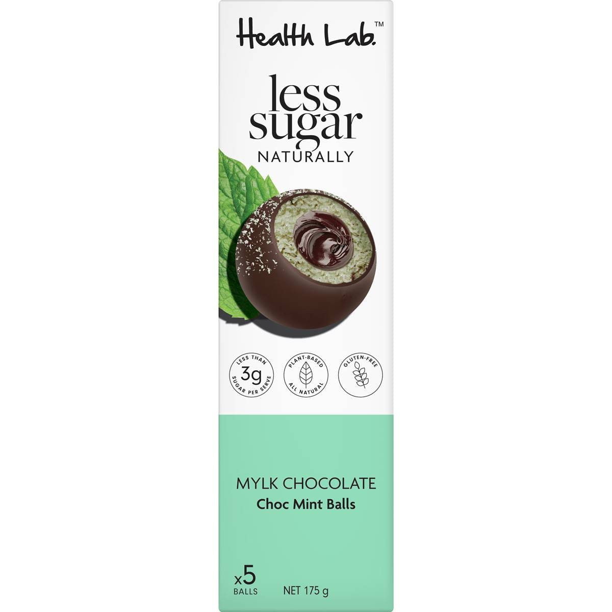 Health Lab Low Sugar Mylk Chocolate Mint Balls 175g Woolworths