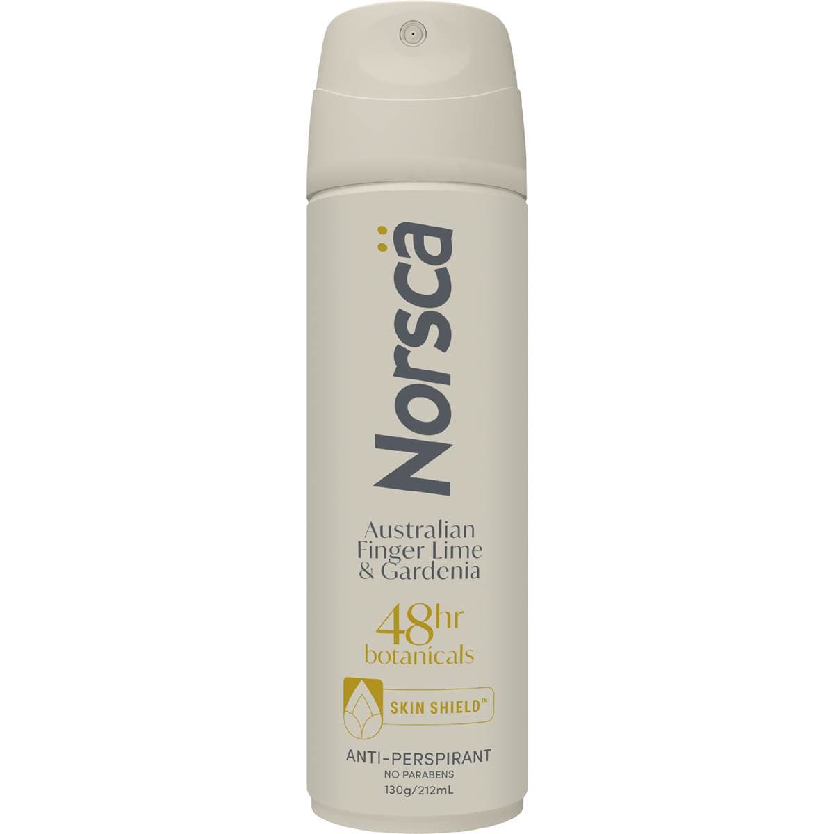 Norsca Aerosol Deodorant Finger Lime & Gardenia 130g Woolworths