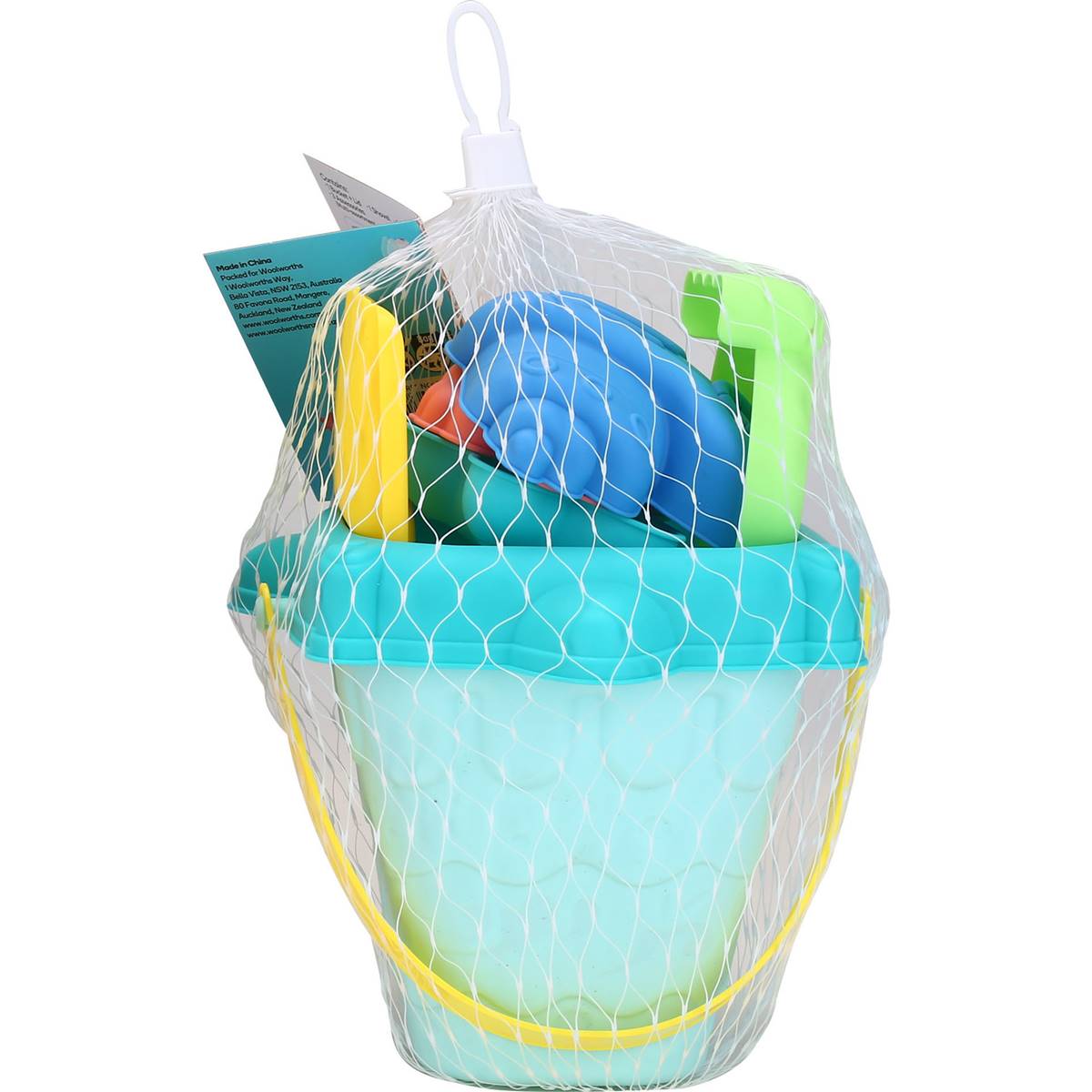 7 Piece Beach Bucket Set Assorted Each Woolworths
