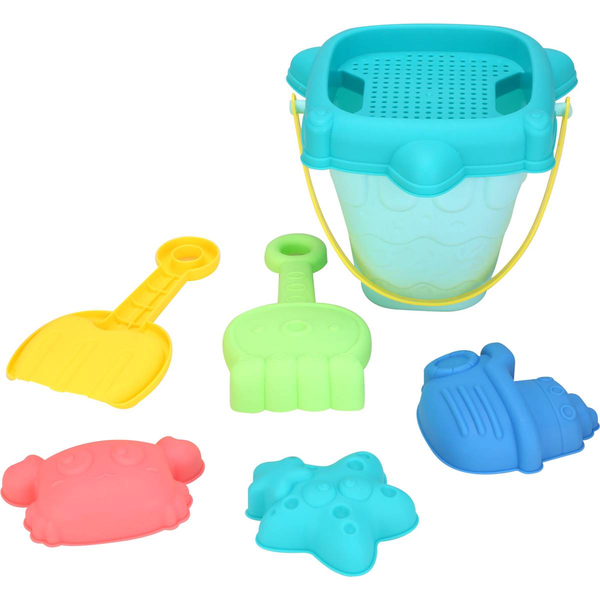 7 Piece Beach Bucket Set Assorted Each | Woolworths