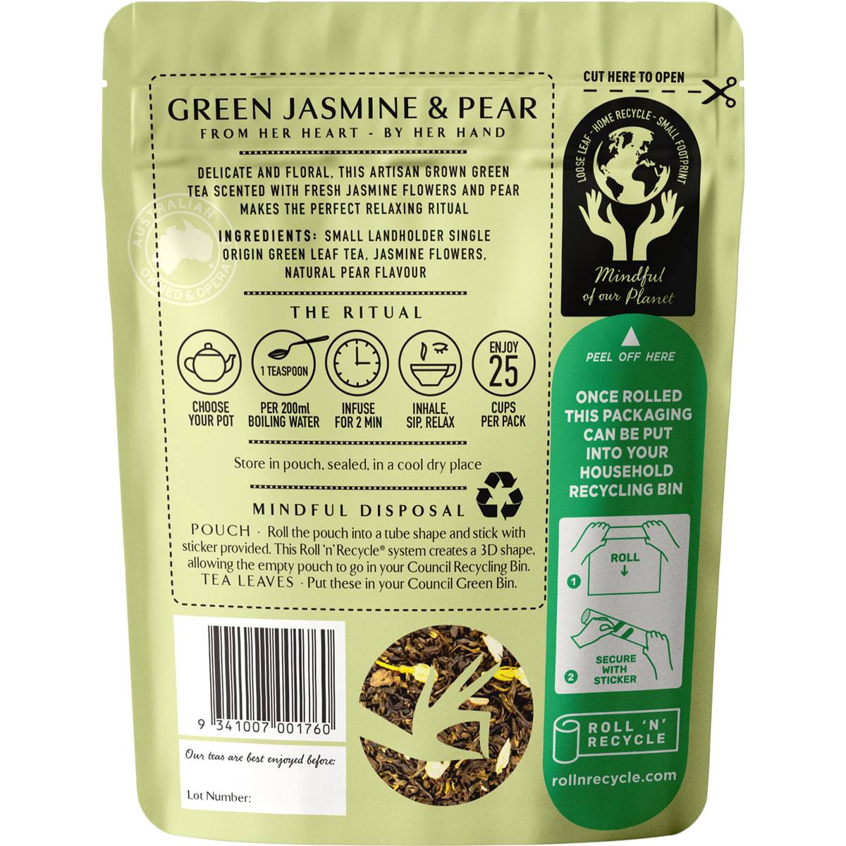 Madame Flavour Loose Leaf Tea Green Jasmine & Pear 50g Woolworths