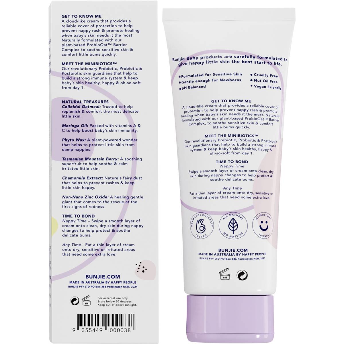 Bunjie Baby Nappy & Barrier Cream 90g Woolworths