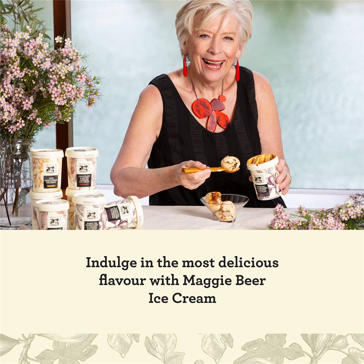 Maggie Beer Burnt Fig & Caramel Ice Cream 500ml Woolworths