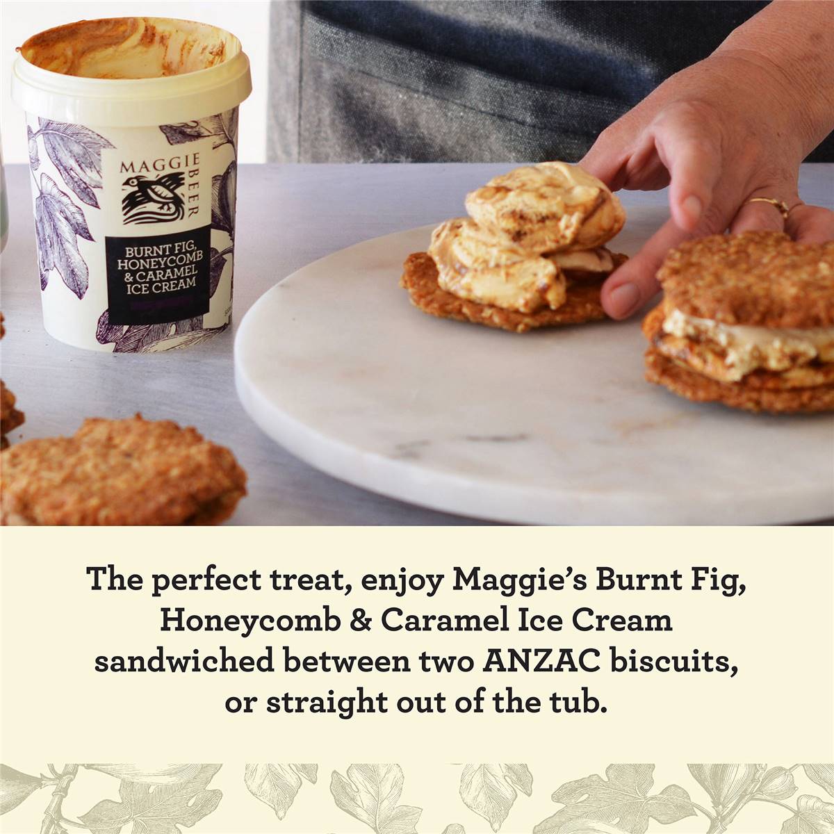 Maggie Beer Burnt Fig & Caramel Ice Cream 500ml Woolworths