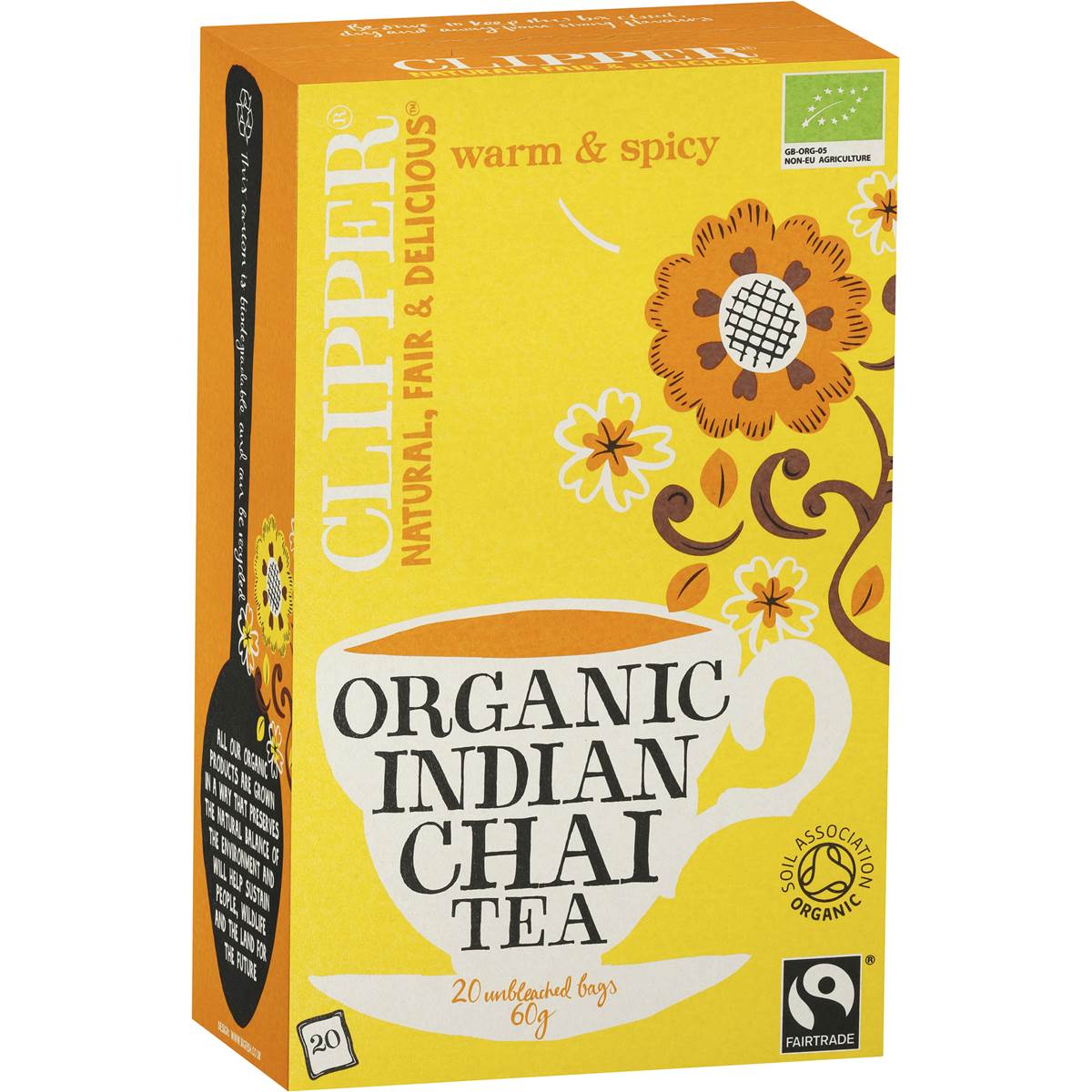 Clipper Organic Tea Indian Chai 20 Bags 80g Woolworths