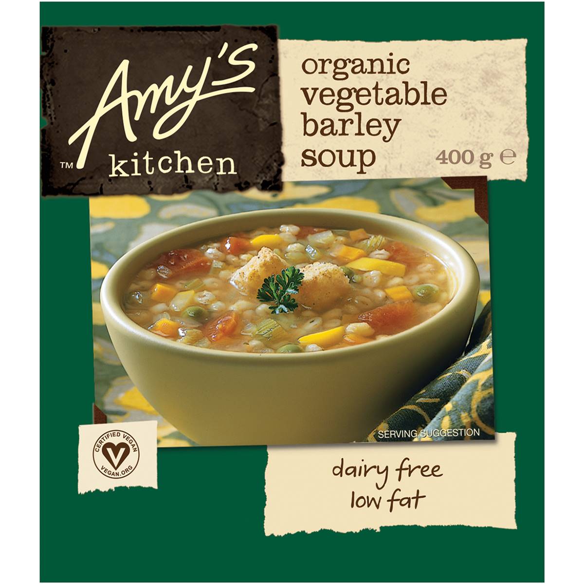 Amy's Kitchen Organic Vegetable Barley Soup 400g Woolworths