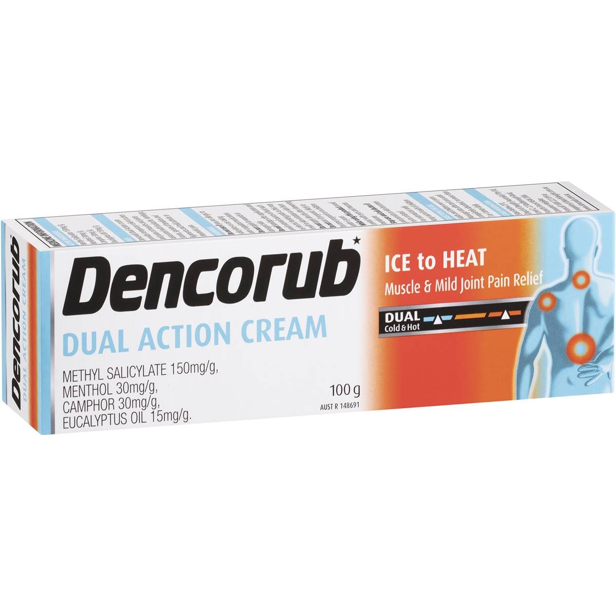Dencorub Dual Action Cream Ice To Heat 100g Woolworths