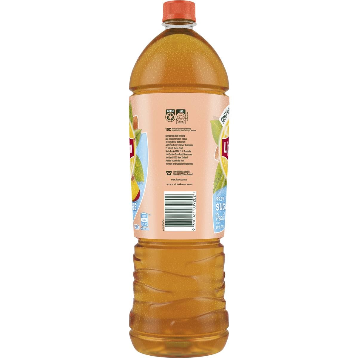 Lipton Ice Tea Sugar Free Peach Tea Iced Tea Bottle 1.5l Woolworths
