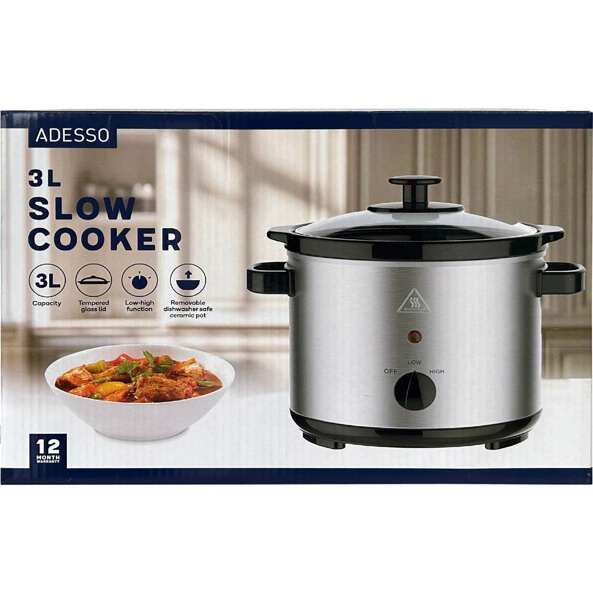 Adesso 3l Slow Cooker Each Woolworths