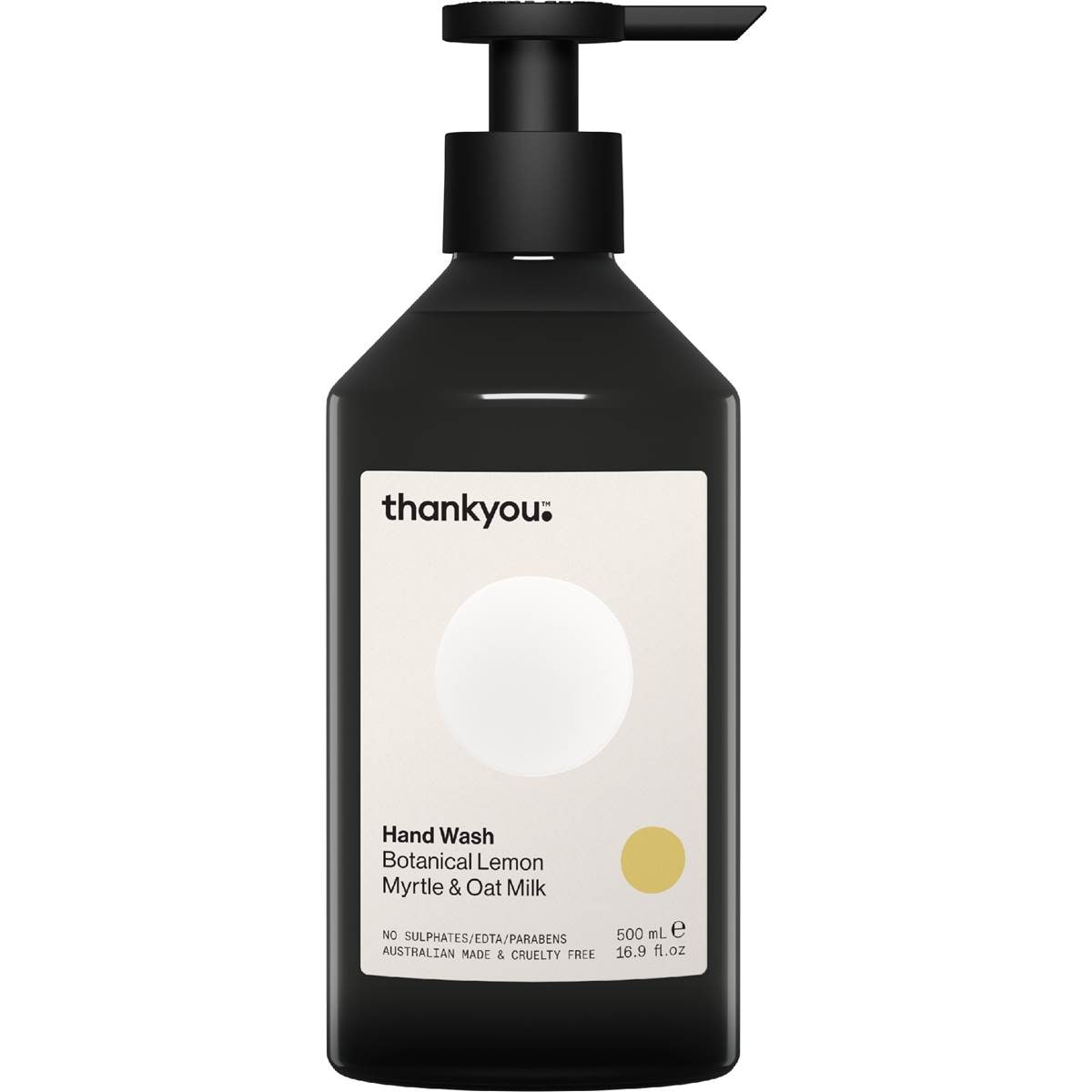 Thankyou. Hand Wash Botanical Lemon Myrtle & Oat Milk Pump 500mL