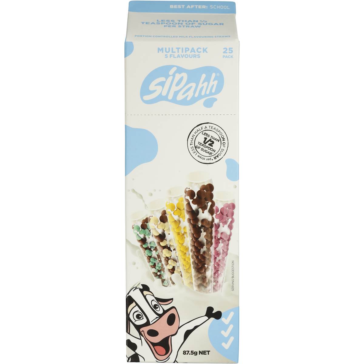 Sipahh Variety Pack Milk Straws 25x88g Woolworths