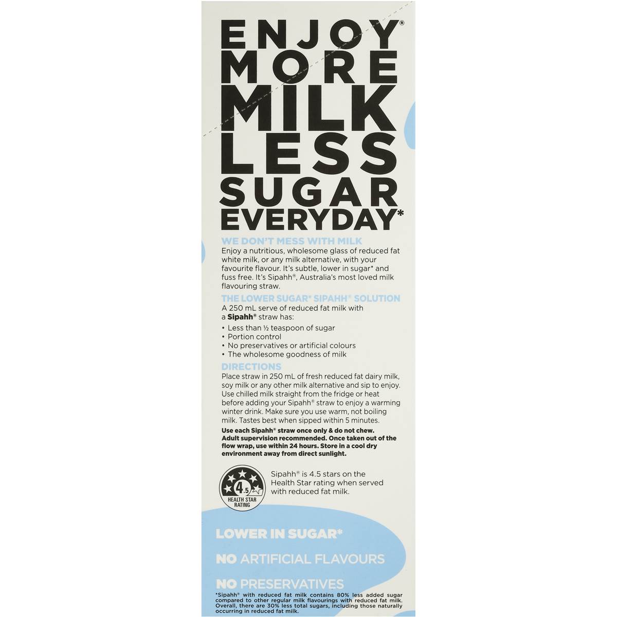 Sipahh Variety Pack Milk Straws 25x88g Woolworths