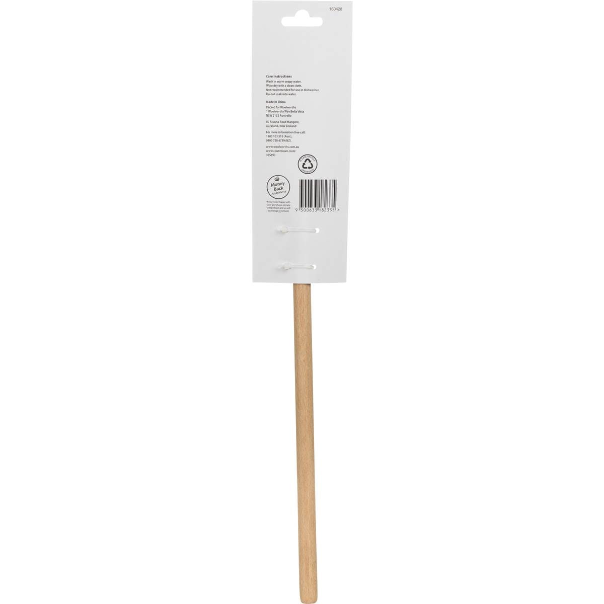 Essentials Utensil Beech Wood Stirring Spoon Each Woolworths