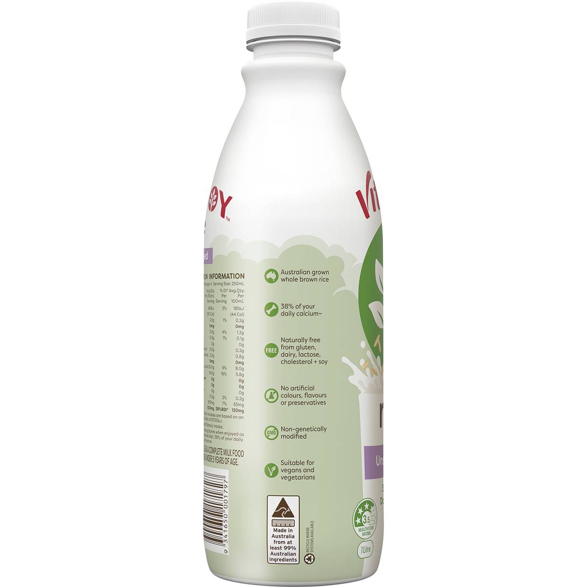 Vitasoy Calcium Enriched Rice Milk 1l Woolworths