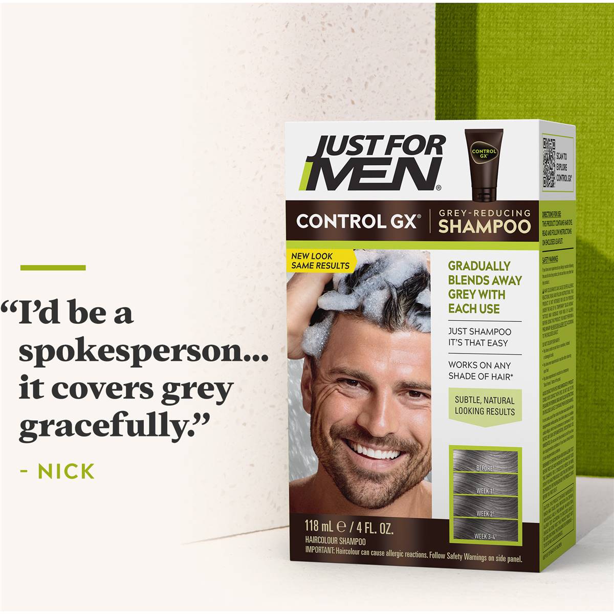 Just For Men Control Gx Grey Reducing Shampoo 118ml Woolworths