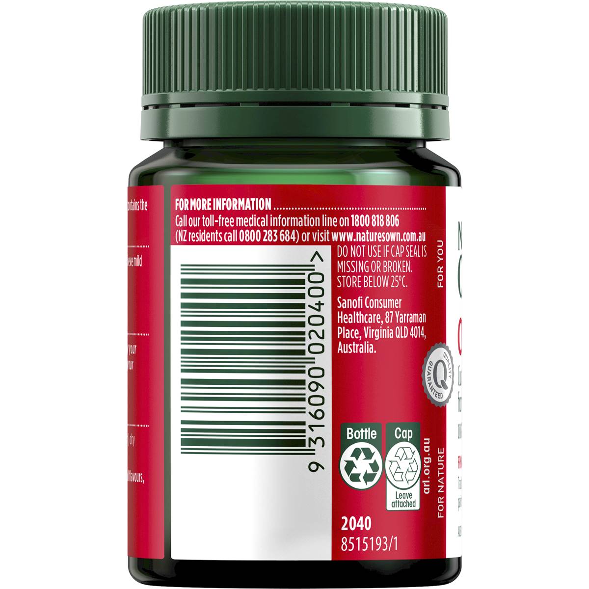 Nature's Own Curcumin Capsules For Joint Health 30 Pack Woolworths