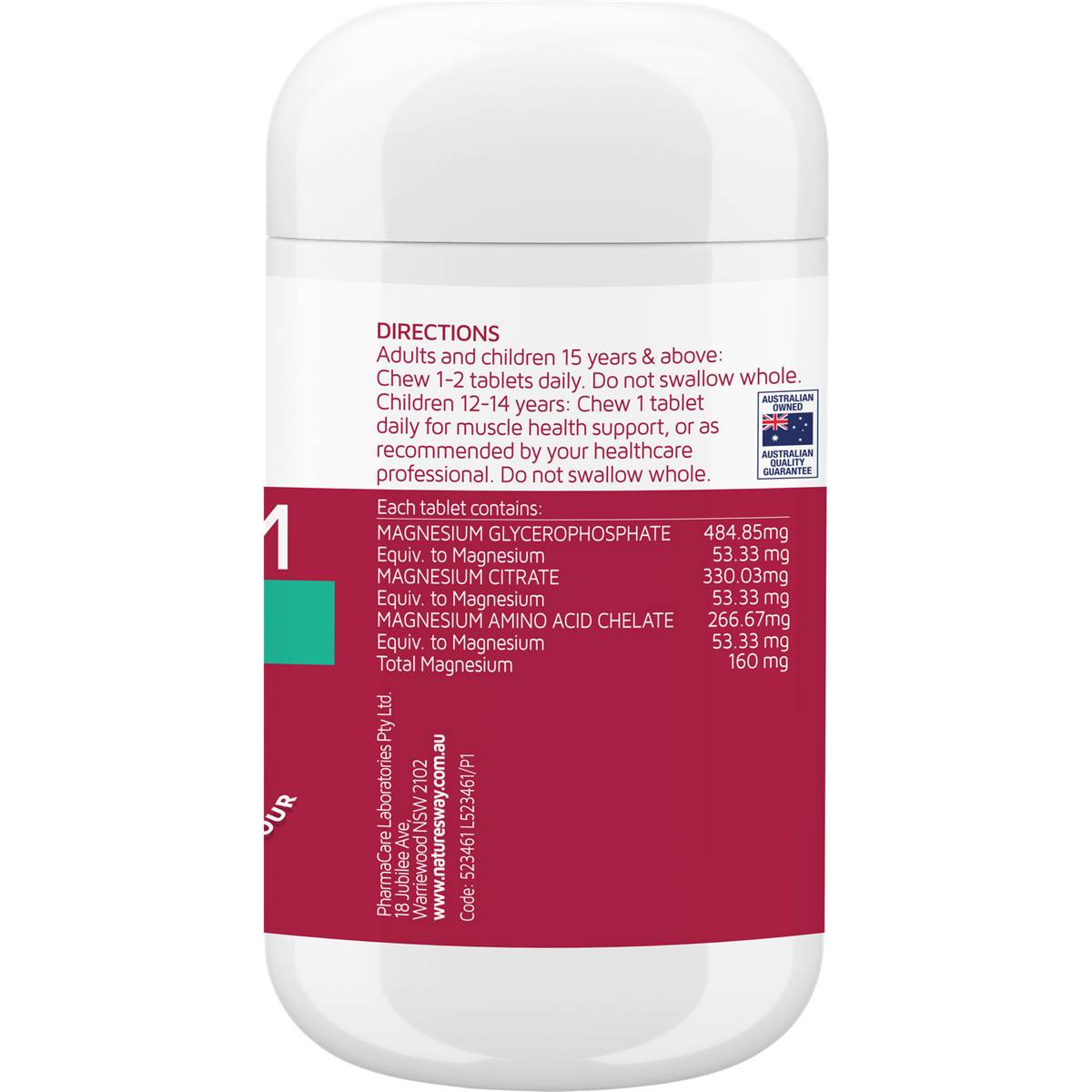 Nature's Way Magnesium Quick Chews Tablets 30 Pack Woolworths