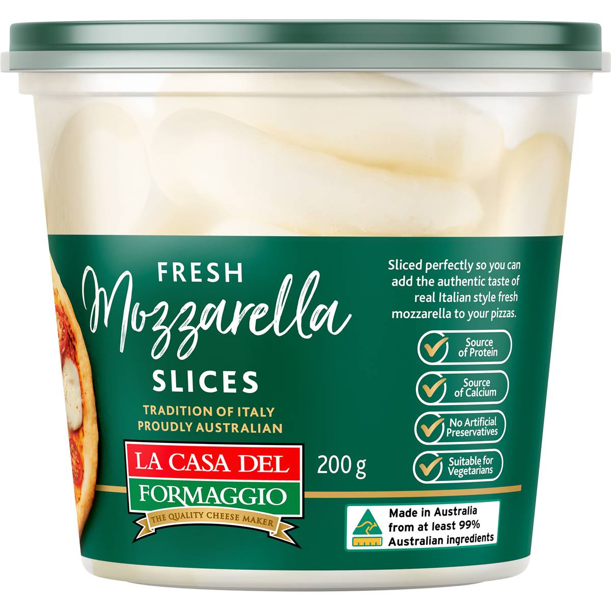 La Casa Del Formaggio Fresh Mozzarella Slices 200g Woolworths