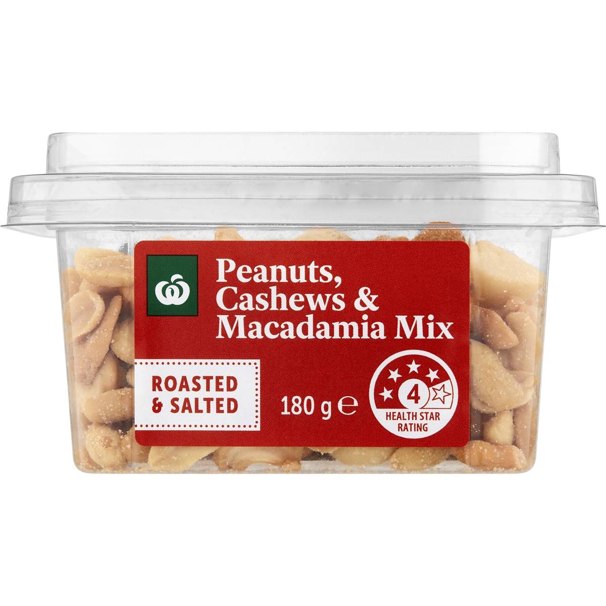 Woolworths Snack Pot Peanuts Cashews & Macadamia Mix 180g Woolworths
