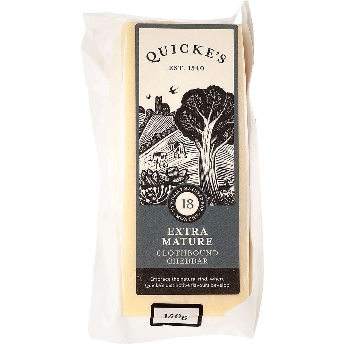 Quicke's Extra Mature Clothbound Cheddar 150g